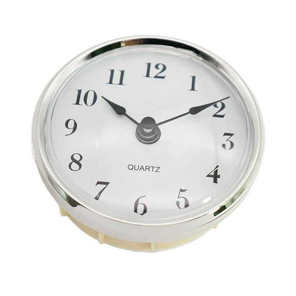 85mm Clock Suitable for Caravans Motorhomes & Boats Arabic with silver bezel.